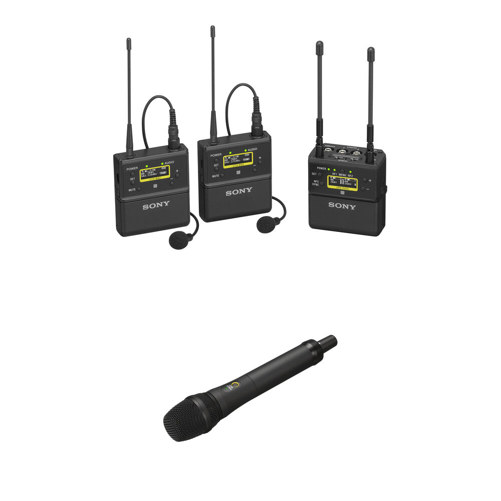 Sony UWP-D27 Sistema de Micrófono Inalámbrico de Mano para Cámara con 2 Transmisores y