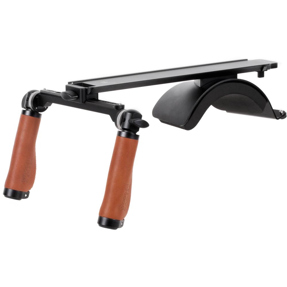 Wooden Camera Shoulder Rig v3 Base con Manijas de Cuero - Soporte Ligero ARRI-Standard, Pa