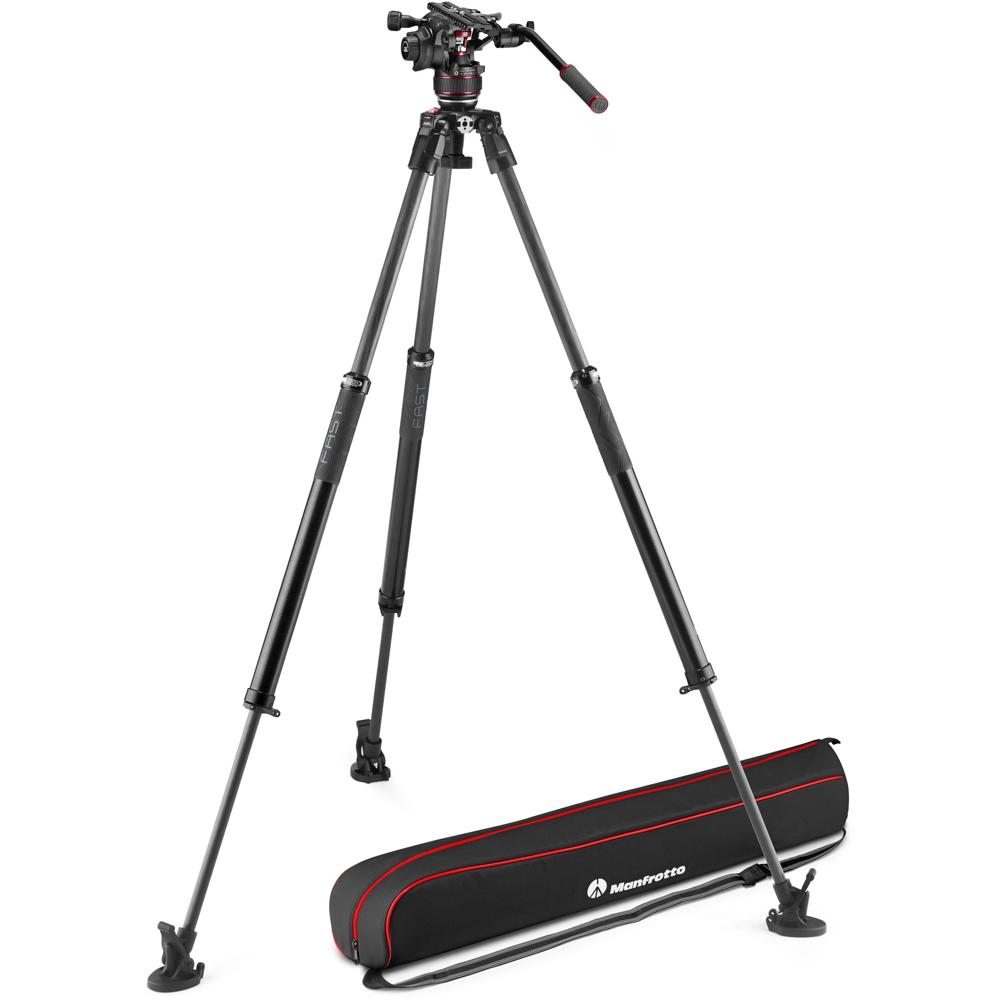 Manfrotto Tripié de Carbono 635 FAST con Cabezal de Fluido Nitrotech 612