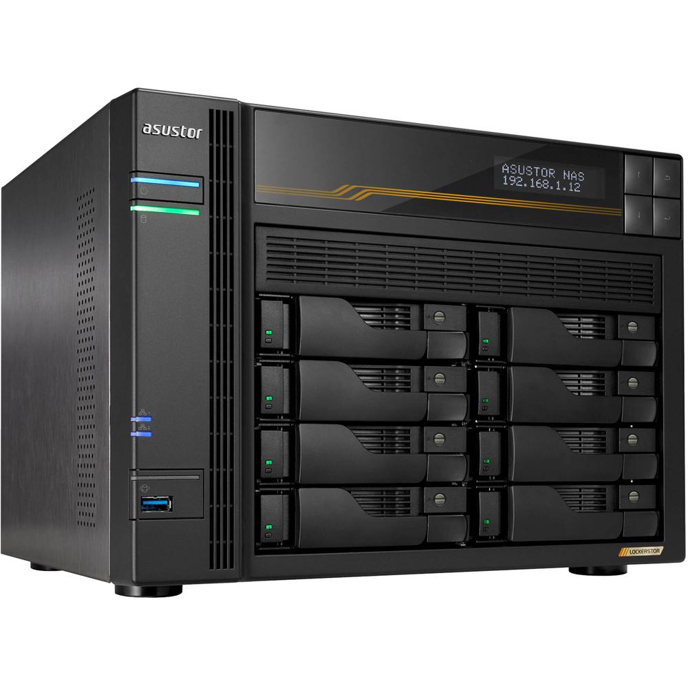 Asustor Lockerstor 8 Gen3 NAS 8-Bay con Procesador AMD Ryzen V3C14, 16GB DDR5 ECC, 10GbE y