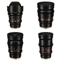 Rokinon Kit de Lentes Cine DS Gran Angular para APS-C (Sony E) - 10, 16, 24 y 35mm, Iris D
