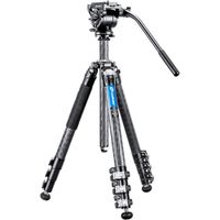 Leofoto Tripode de Carbono LV-324C con Cabezal BV-10, Carga Máxima 11 lb, Altura Máxima