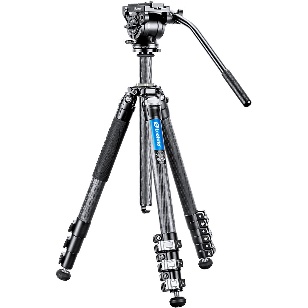 Leofoto Tripode de Carbono LV-324C con Cabezal BV-10, Carga Máxima 11 lb, Altura Máxima