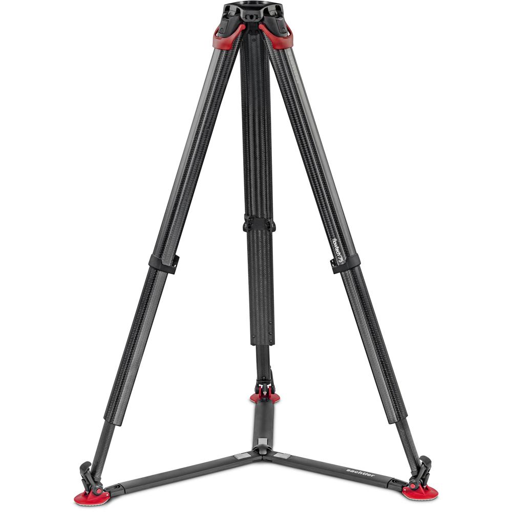 Sachtler Tripode de Carbono flowtech 75 GS con Spreader de Suelo - Soporta hasta 20 kg, Al