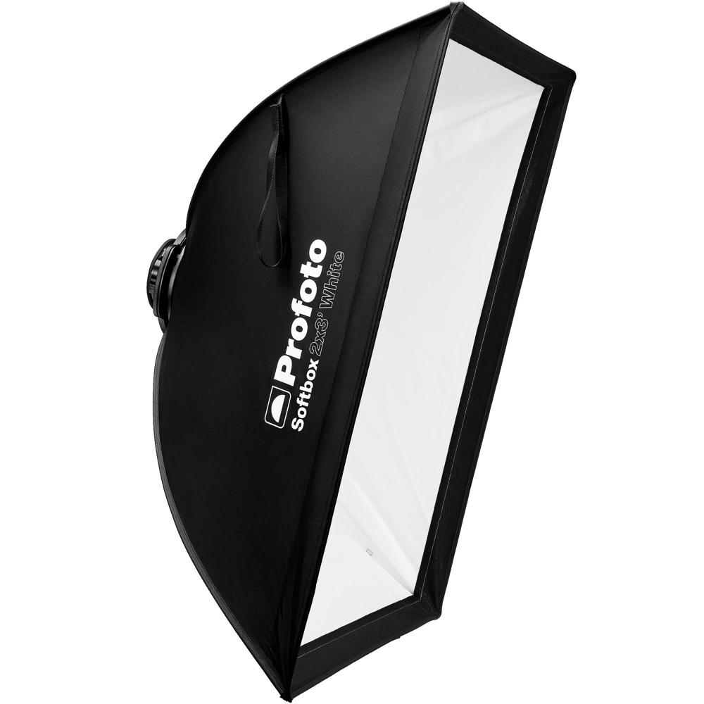 Profoto Softbox Rectangular 2 x 3' Interior Blanco - Diseño Todo en Uno, Resistente al Ca