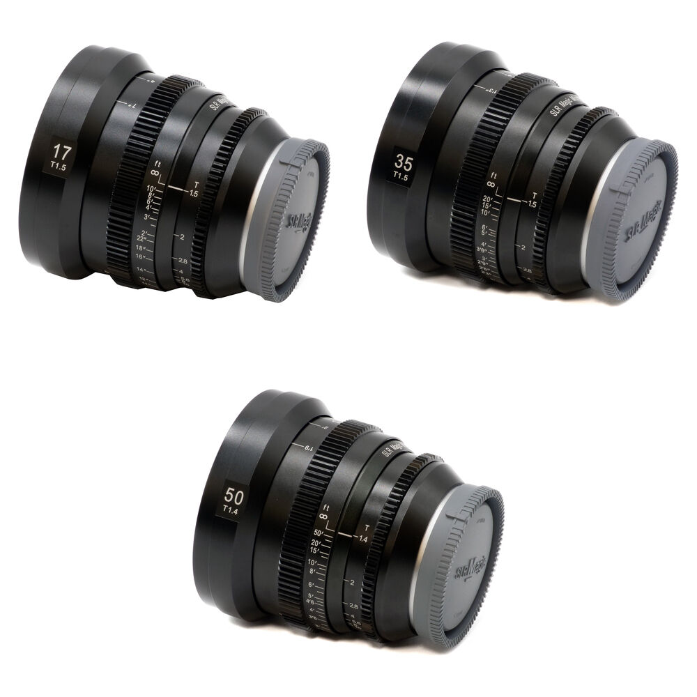 SLR Magic MicroPrime CINE Kit de 3 Lentes 17, 35 y 50mm para Sony E