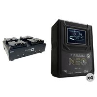 Core SWX Hypercore NEO 9 Mini 98Wh Kit de 4 Baterías con Cargador Fleet Q4 Mini (Gold Mou