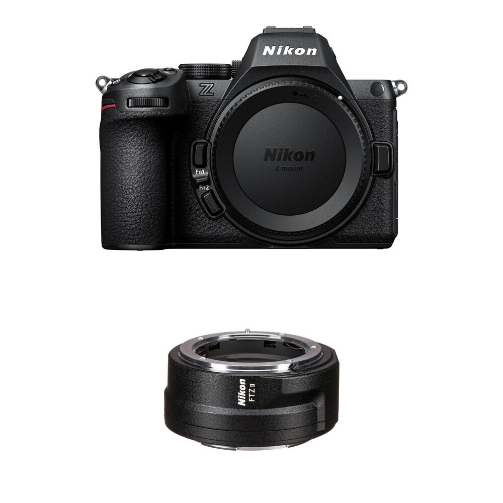 Nikon Z5 II Cámara Mirrorless con Adaptador FTZ II - Sensor CMOS de 24.5MP, Grabación UH