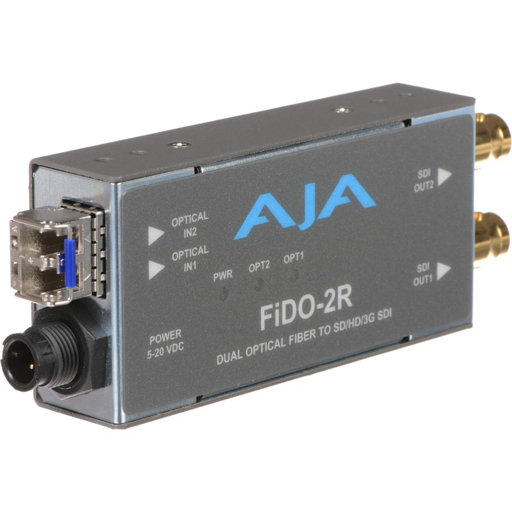 AJA FiDO-2R Mini Converter Dual LC Fiber a 3G-SDI, Resolución hasta 1080p, Compatible ASI