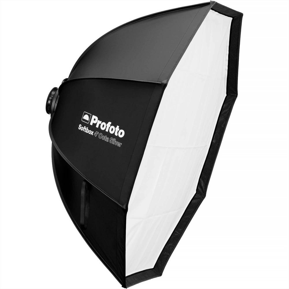 Profoto Octa Softbox 4' - Interior Plateado, Diseño Todo en Uno, Compatible con Luces de