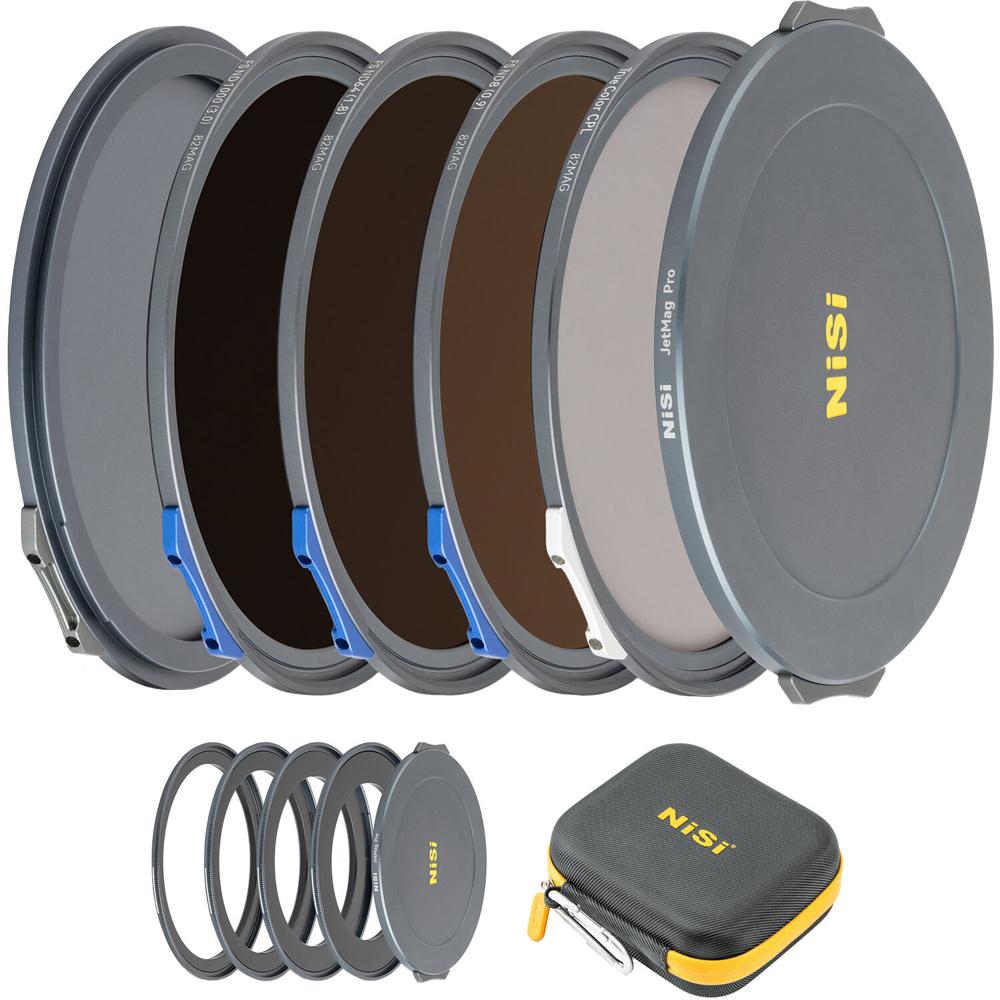 NiSi Kit de Filtros Magnéticos JetMag Pro 82MAG ND con Filtros ND de 3, 6 y 10 Pasos y Po