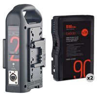 bebob Kit de 2 Baterías Li-Ion B-Mount de 86Wh con Cargador Dual B-Mount