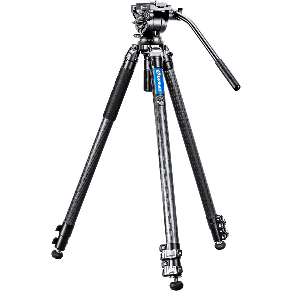 Leofoto LVM-323C Trípode de Carbono de 3 Secciones con Cabezal BV-10