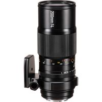 Mitakon Zhongyi 200mm f/4 1x Macro Lens para Nikon F - Apochromatic, Enfoque Manual, Dista