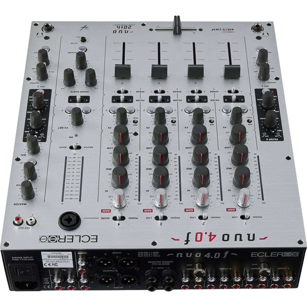 Ecler Mixer Profesional NUO4.0F 4 Canales con Filtros VCF y Salidas Balanceadas
