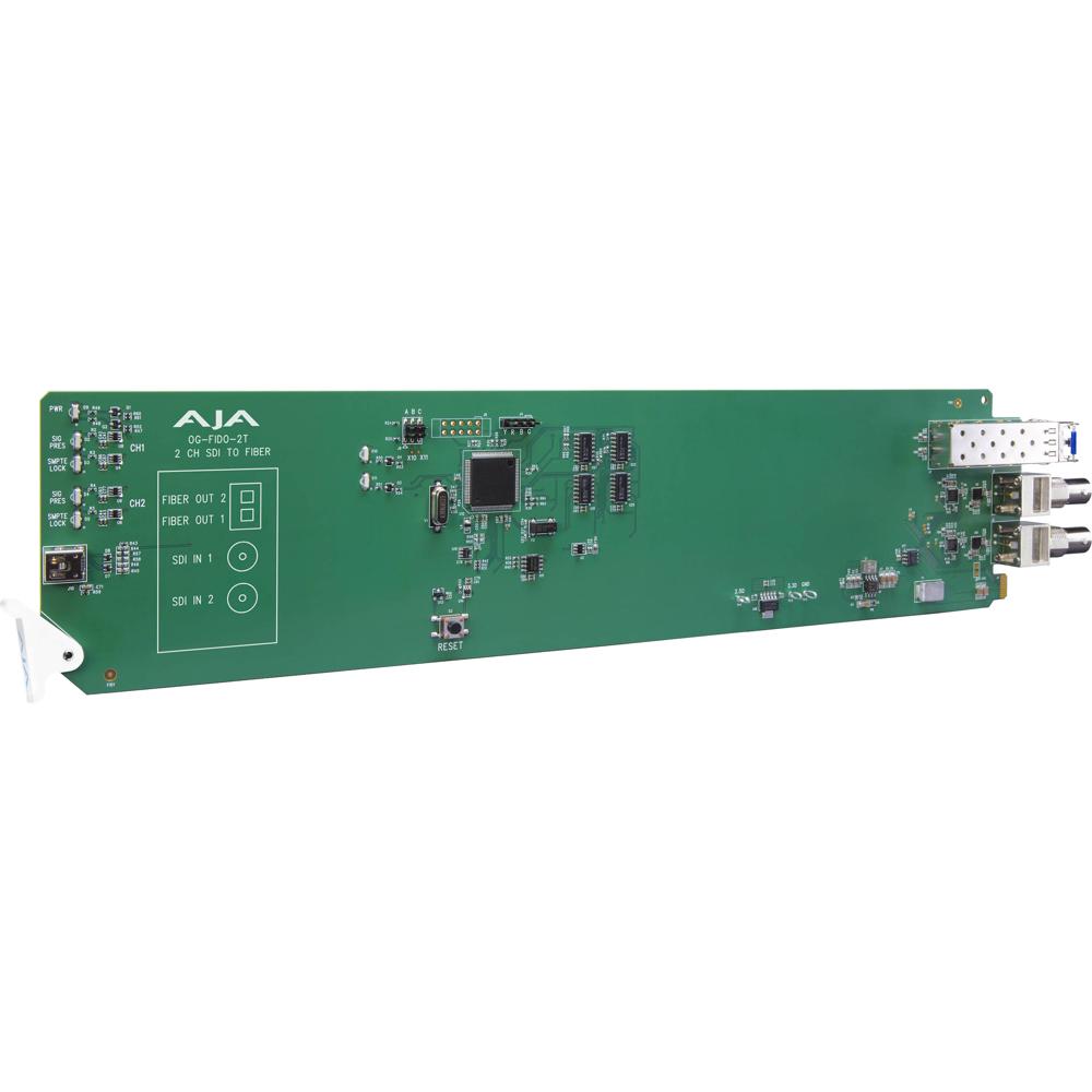 AJA Transmisor 2-Canales 3G-SDI a Fibra Óptica LC - Soporta hasta 3 Gb/s, Detección Auto