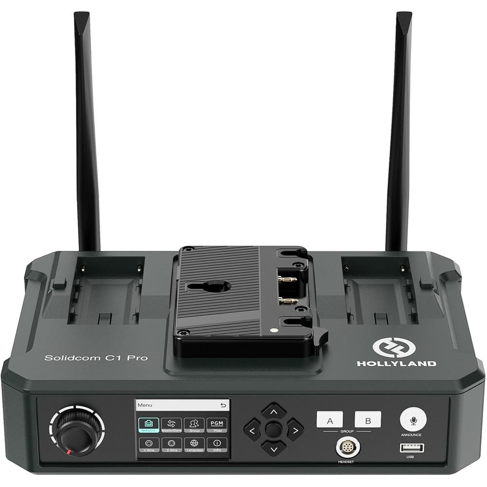 Hollyland Solidcom C1 Pro ENC Hub Base - Hub para 1 Headset Cableado y 8 Headsets Inalámb