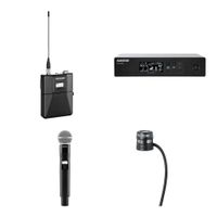 Shure QLXD14/85 Kit - Sistema de micrófono inalámbrico digital con lavalier y handheld,