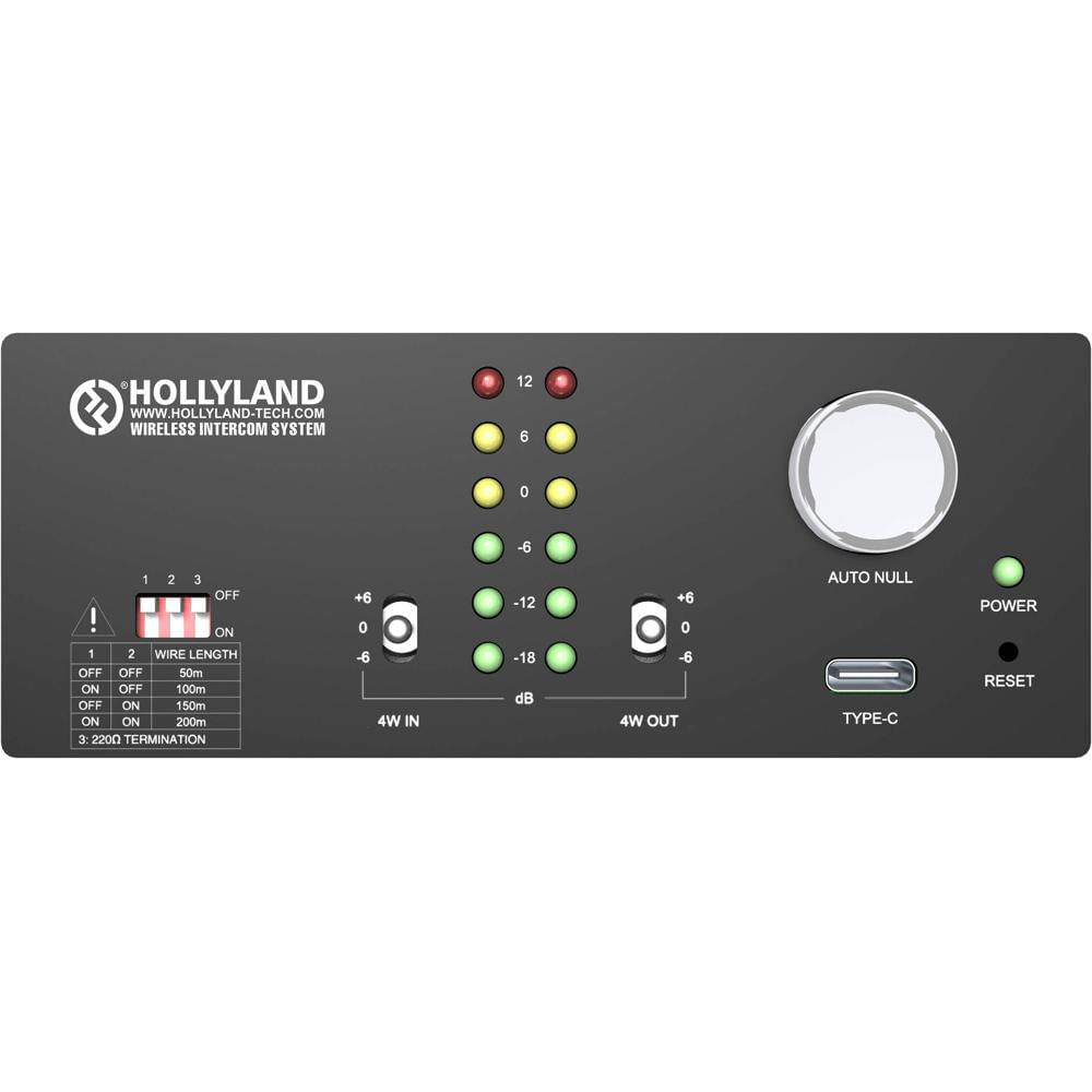 Hollyland Convertidor 2/4 Hilos para Sistemas de Intercomunicación - Conexiones XLR de 3