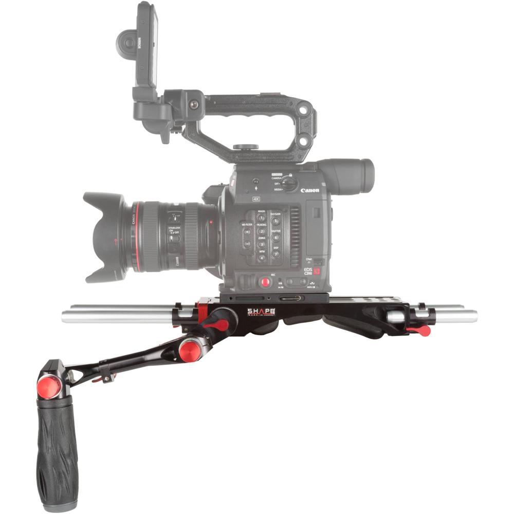 SHAPE Shoulder Rig para Canon EOS C200 con Empuñadura Lateral