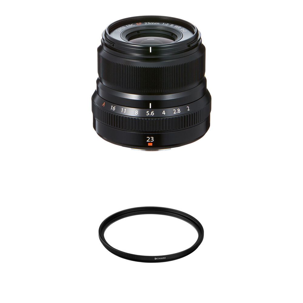 FUJIFILM XF 23mm f/2 R WR Lente con Filtro UV Chiaro Pro 43mm