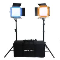 Dracast X Series LED500 Kit de Iluminación LED Bi-Color con 2 Paneles y Soportes