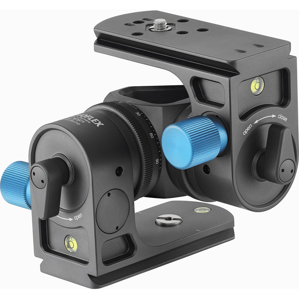 Novoflex KopfÂ² Geared Head - Cabezal Geared con Capacidad de Carga de 11 lb, Escalas de Ã