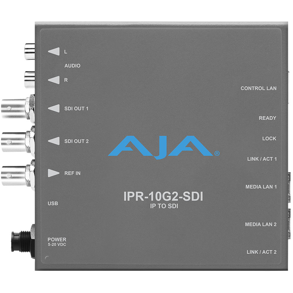 AJA Mini-Converter SMPTE ST 2110 IP to SDI - Decodificador de Señales IP a SDI, 2 Salidas