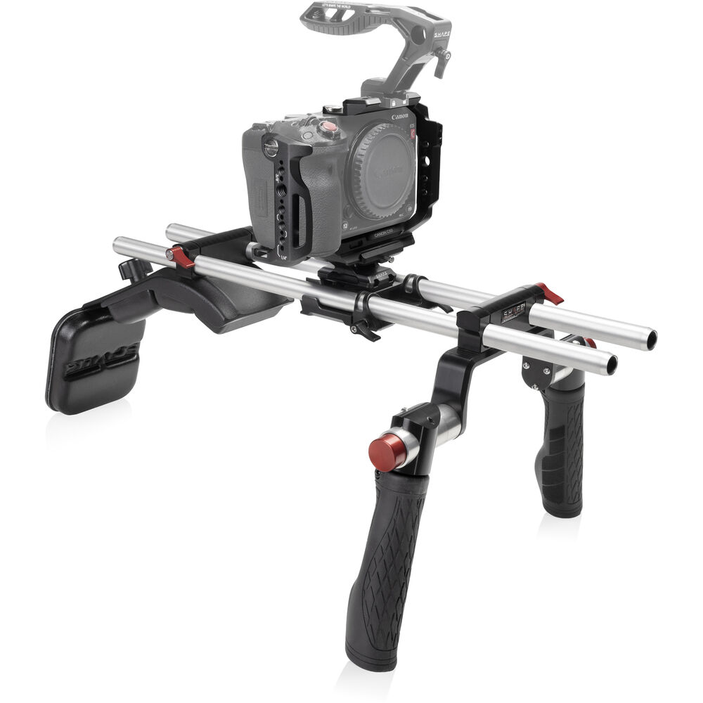 SHAPE Creator Camera Cage Shoulder Mount Kit para Canon EOS C50 con Rig de Hombro y Placa