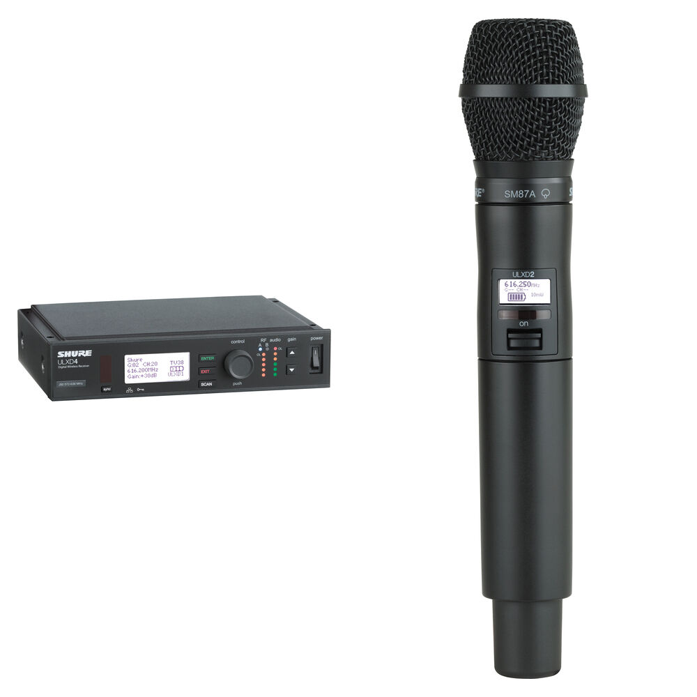 Shure ULXD24/SM87A Sistema Inalámbrico de Mano con Transmisor y Receptor