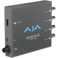 AJA Convertidor Hi5-4K-Plus 3G-SDI a HDMI 2.0 con 4 entradas 3G-SDI, soporte HDR y HLG, co