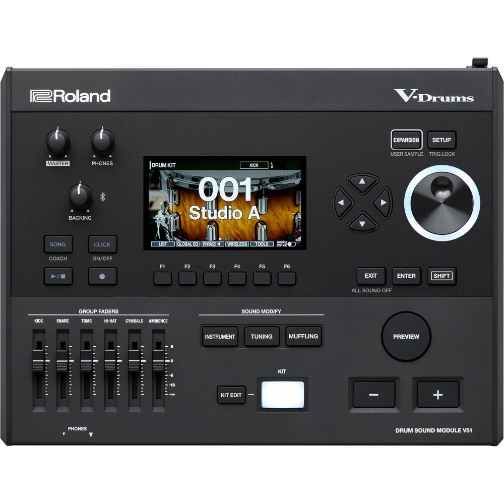 Roland V51 Módulo de Sonido para V-Drums con Pantalla LCD Color de 4.3"" y Conectividad Bl