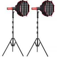 GVM Monolight PD60C RGB Kit de 2 Luces con Softboxes y Soportes