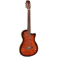 Cordoba Guitarra Eléctrica de Cuerdas de Nylon Stage Edge Burst - Tapa de Abeto Sólido,