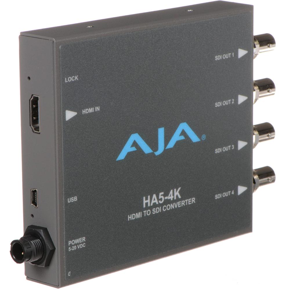 AJA Mini-Converter HA5-4K 4K HDMI a 4K SDI - 4x 3G-SDI Outputs, Soporte para 4K y UHD hast