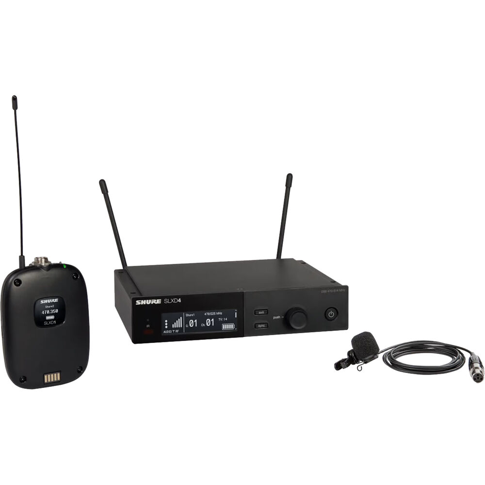 Shure SLXD14/85M Sistema Inalámbrico Digital de Micrófono Lavalier Cardioide WL185m