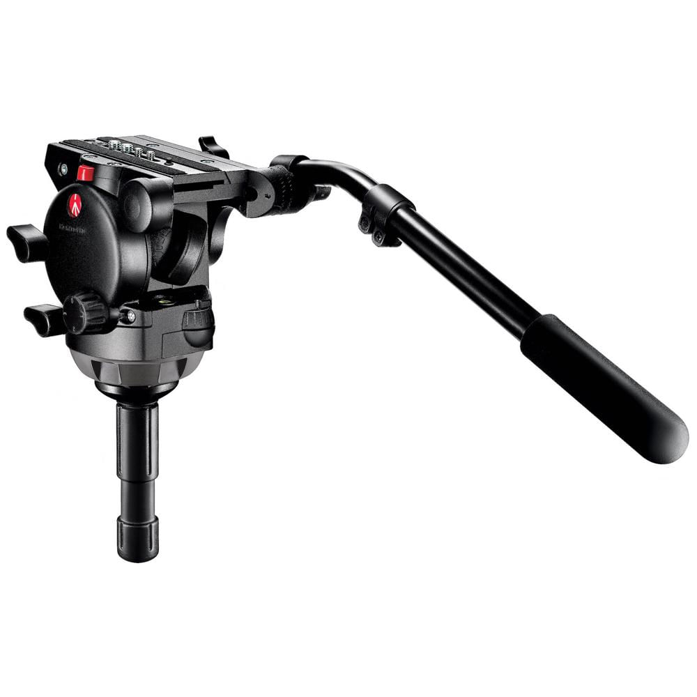 Manfrotto Cabezal de Video Fluido 526-1 con Placa Deslizante 357PLV-1, Soporta hasta 35 lb