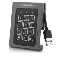 Apricorn Aegis 2TB Padlock SSD - Encriptado, USB 3.0, AES-XTS 256-Bit, Resistente al Agua