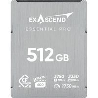 Exascend CFexpress 4.0 Type B 512GB Essential Pro - 3750 MB/s Lectura, 3350 MB/s Escritura