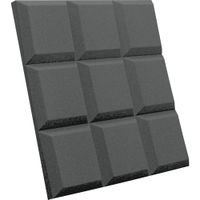 Auralex Paneles de Absorción de Sonido SonoFlat Grid 16-Pack - Color Gris Carbón, 24x24""