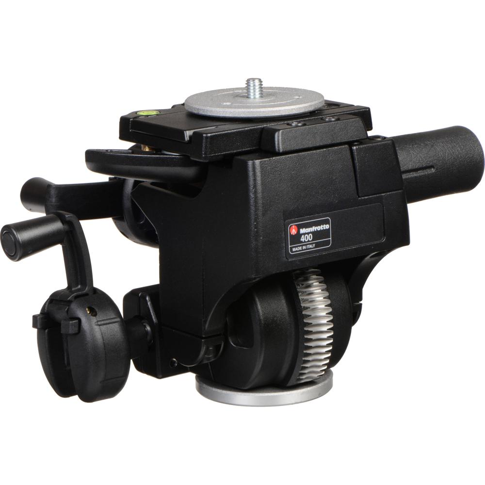Manfrotto Cabezal Panorámico y de Inclinación 400 3-Way Geared con Placas de Liberación