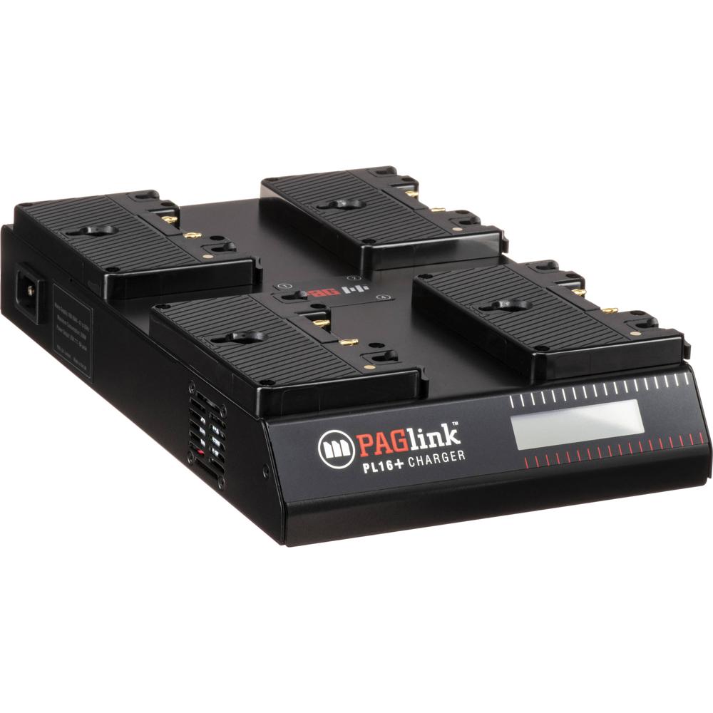 PAG Cargador PL16+ para Baterías PAGlink - Carga Rápida Simultánea para 4 Baterías, 32