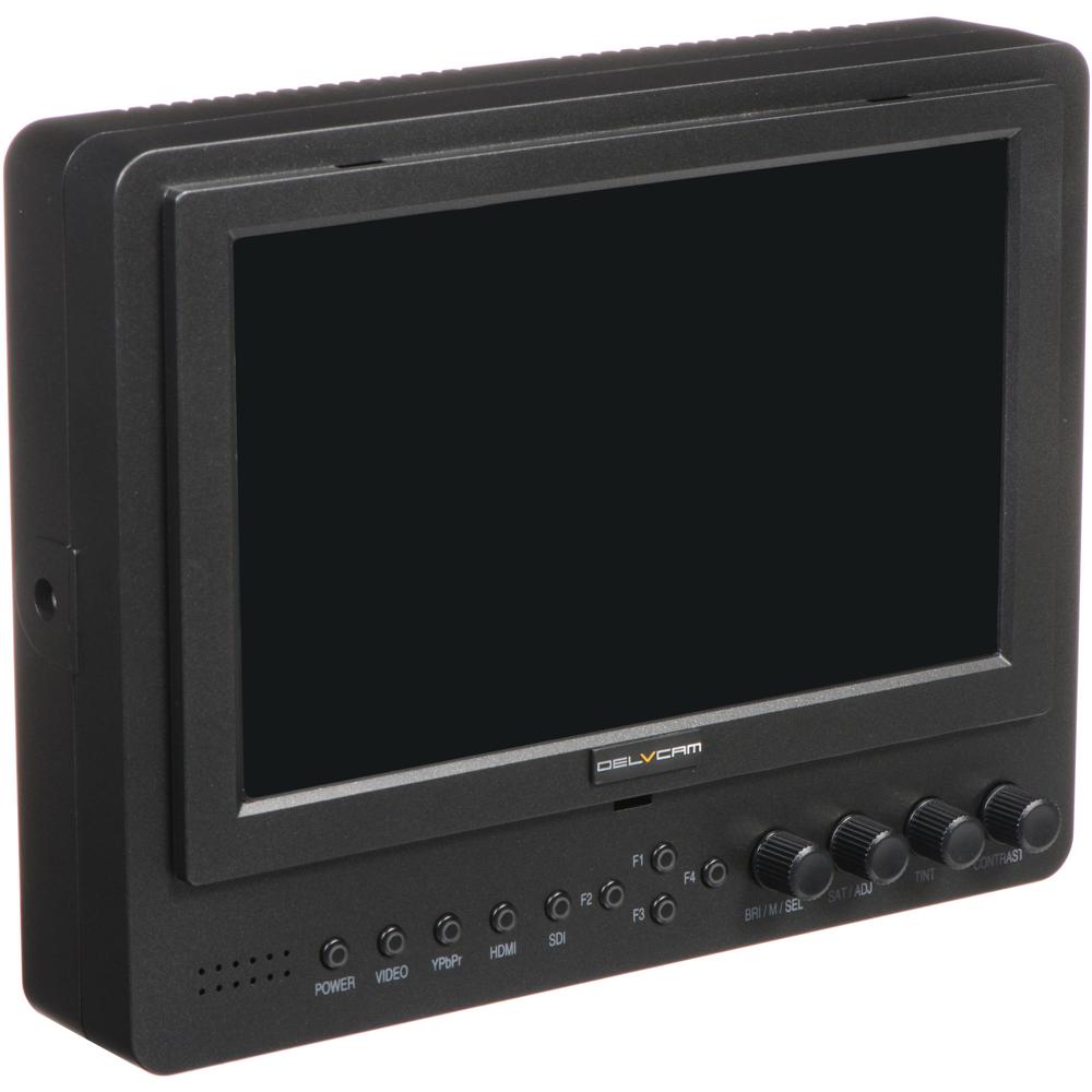 Delvcam Monitor 7"" 3G-SDI y HDMI con Placa de Batería Gold Mount