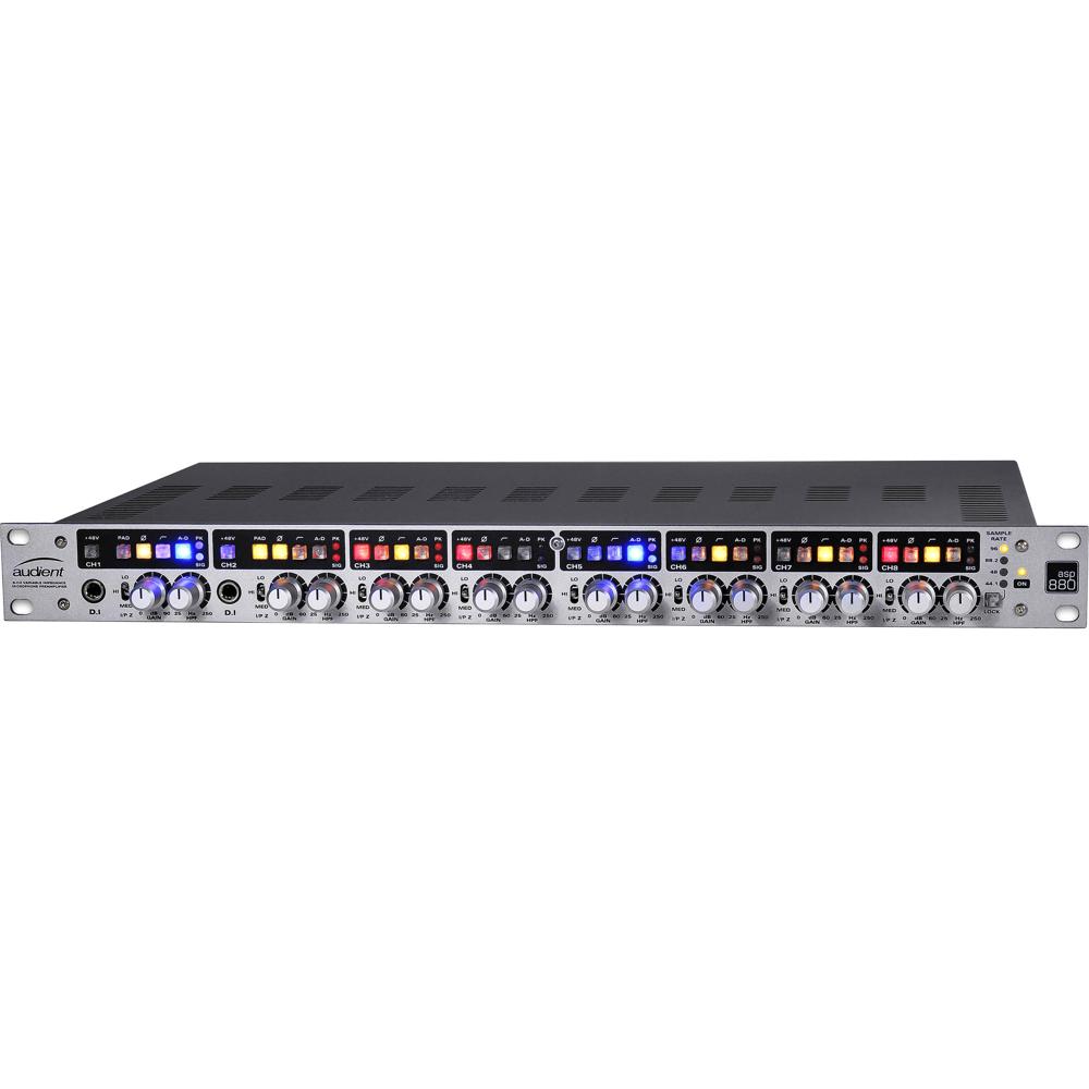 Audient ASP880 - Preamplificador de Micrófono de 8 Canales con Conversor ADC, 8x Mic Pres