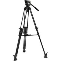 E-Image Tripode de Aluminio EG08A2 con Cabezal Fluido GH08 (75mm) - Soporta hasta 17.6 lb,