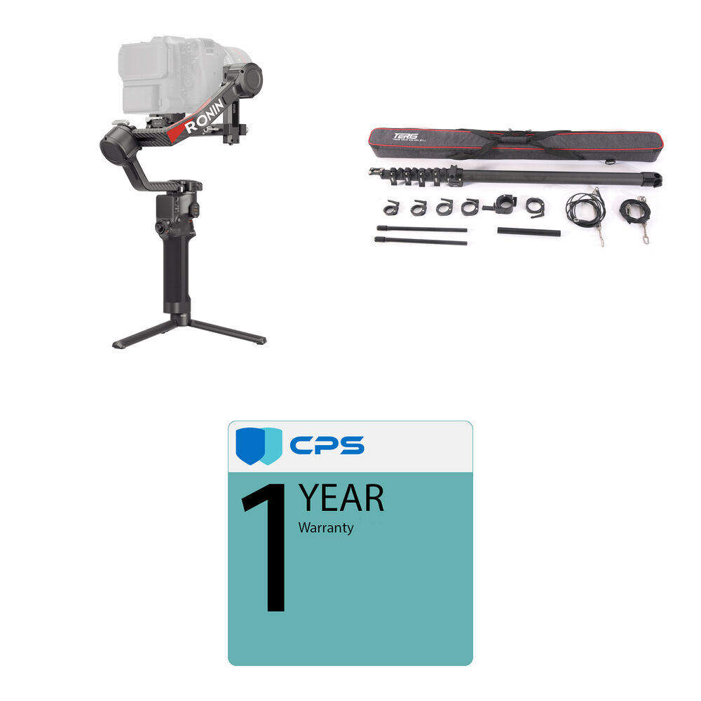 DJI RS 4 Pro Gimbal Stabilizer con JQ50-III Mini Jib Kit - Capacidad de Carga de 10 lb, Br