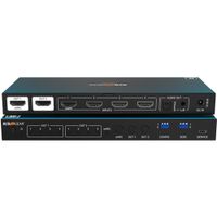 BZBGEAR Matriz HDMI 2.1 4x2 8K60 con De-Embedder de Audio - Soporta HDR, 40 Gb/s, 4:4:4 Ch