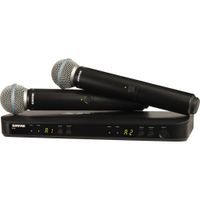 Shure BLX288/B58 Sistema Inalámbrico de Micrófono de Mano Doble con Cápsulas Beta 58A,