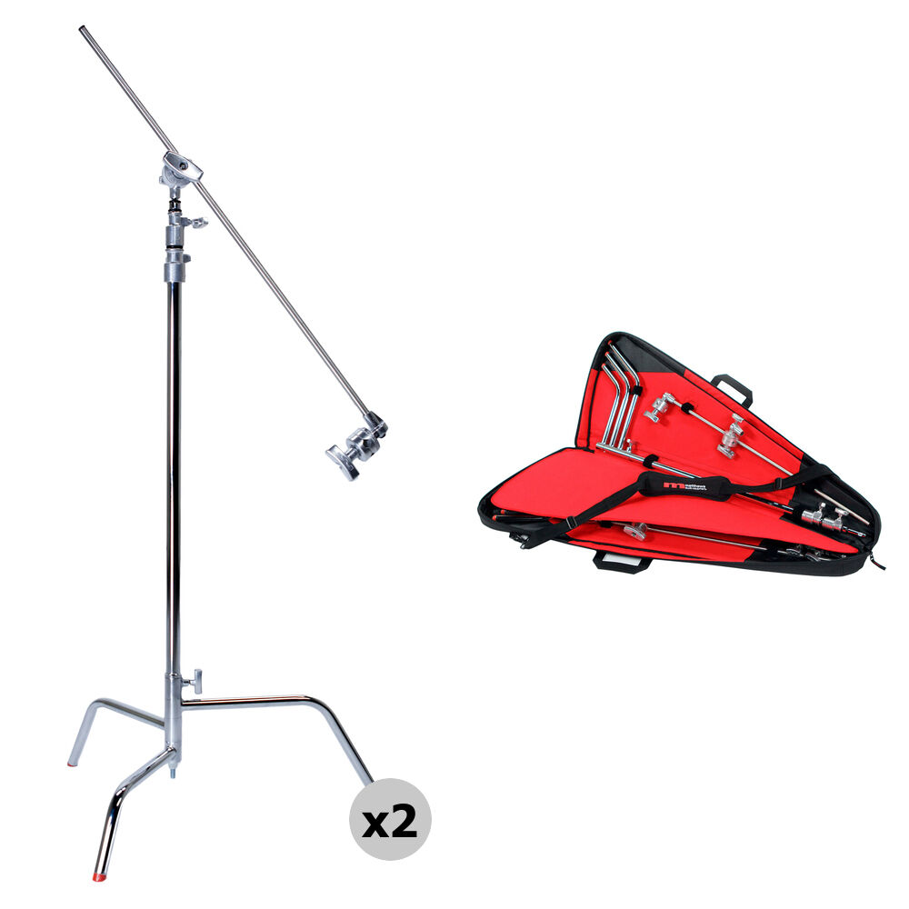 Matthews C-Stand Kit Turtle Base 40"" con KitBag (2-Pack) - Dos Secciones, Base Desmontable