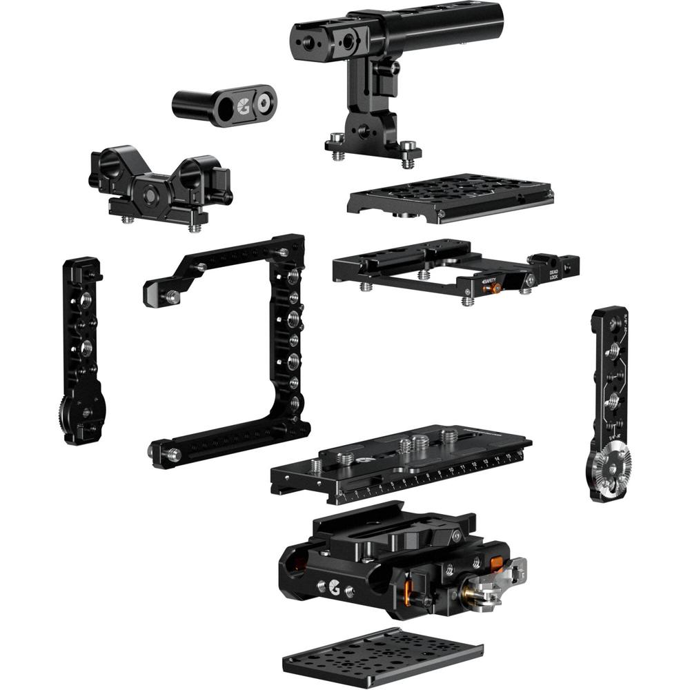 Bright Tangerine LeftField 3 Expert Kit para RED V-RAPTOR - Baseplate, Dovetail, MoVI Pro